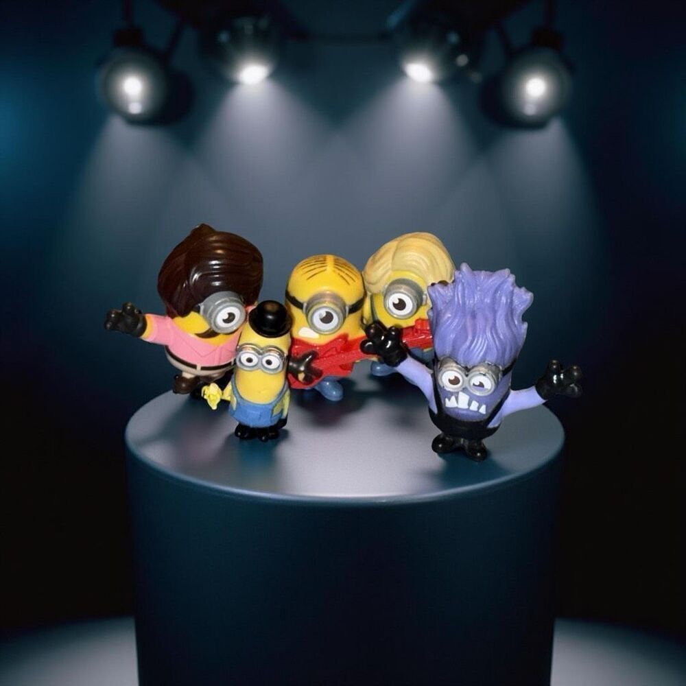 5 McDonalds Happy Meal Despicable Me Rise of Gru Minion Mini Action Figures A20